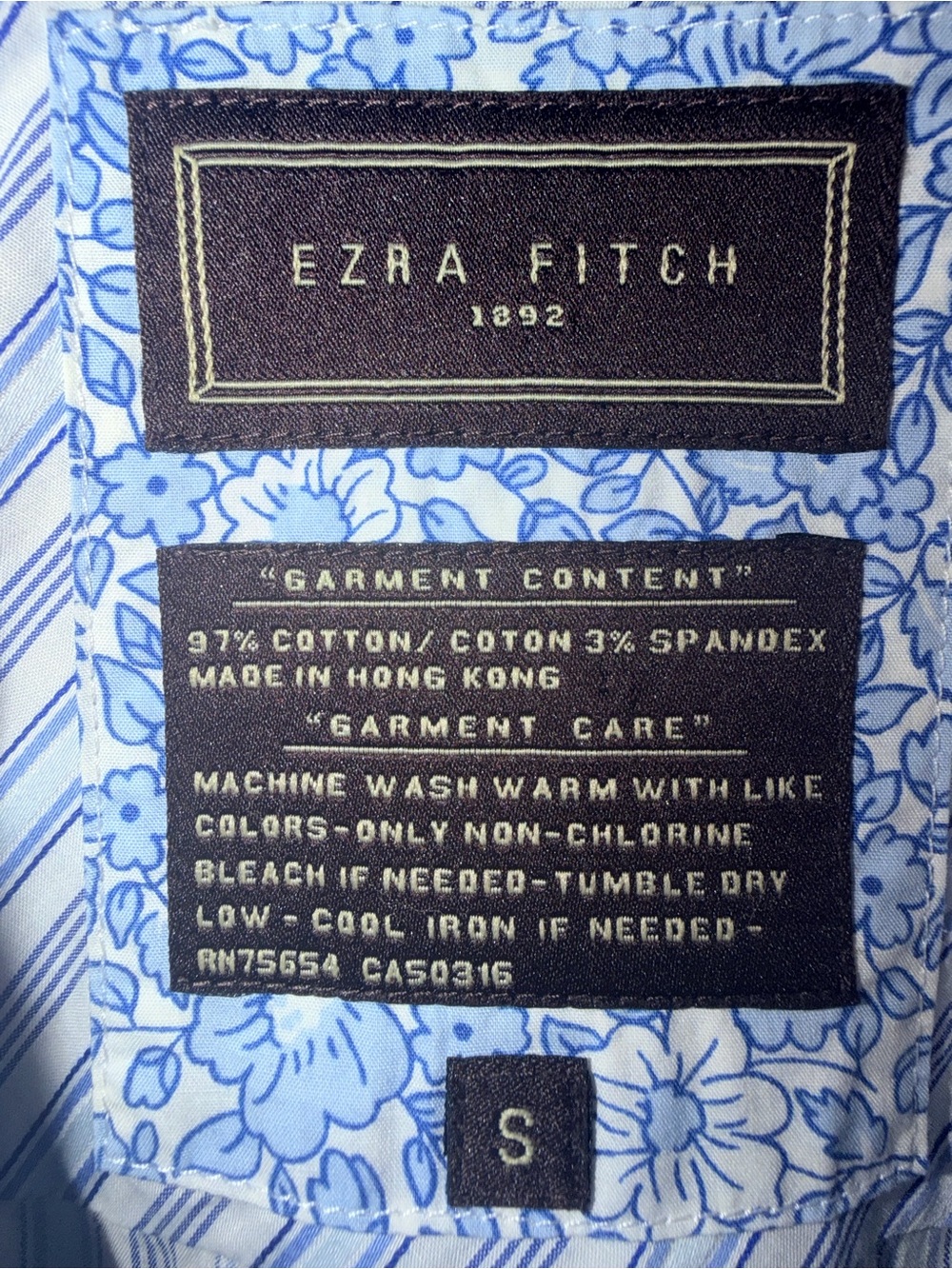 Vintage Ezra Fitch women’s small Striped Long-Sleeve Button-Down Shirt Y2K - Picture 5 of 6
